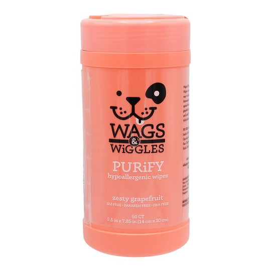 PAÑITOS WAGS & WIGGLES C POMELO HIPOALERGENICOS TARRO X 50 UND WAGS & WIGGLES x 50